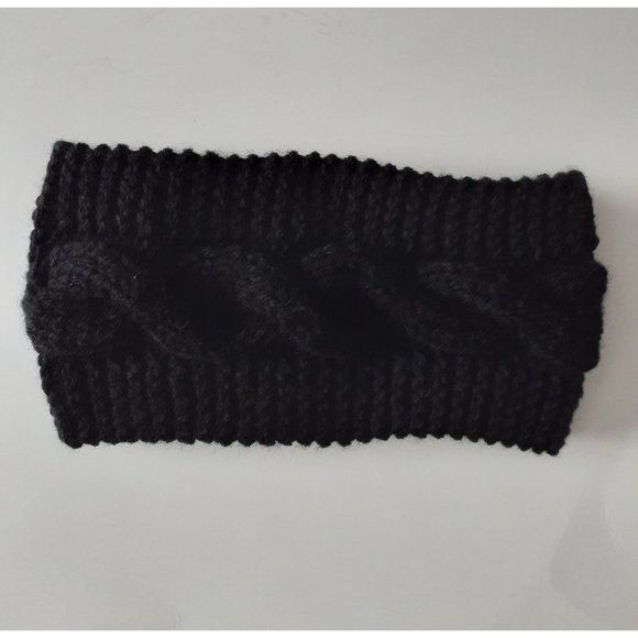 Black knitted headband - Picture 2 of 7